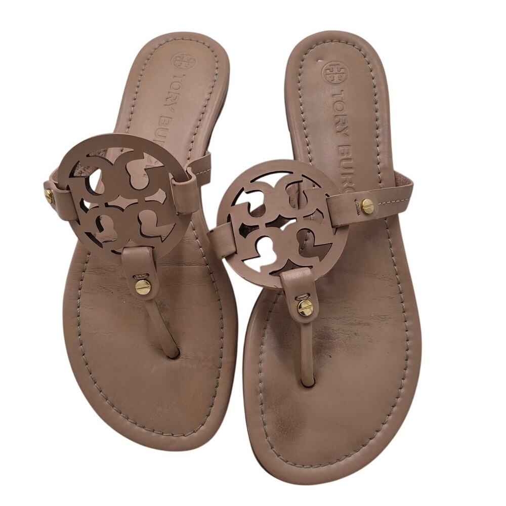 Tory Burch Miller Soft leather sandals in a light tan Women's size 8.5